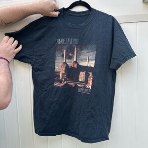 Pink Floyd Black Graphic Short Sleeve Tee with Album Art